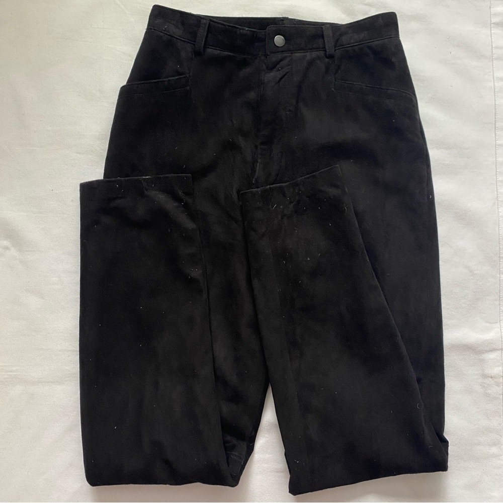 Suede Leather Vintage Lanna Pants Tapered Leg XS